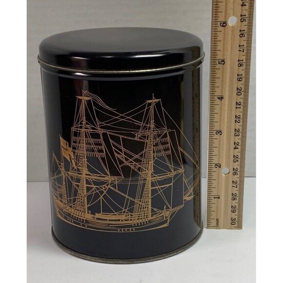 BARET WARE Sailing Ship Black Canister (Bx 4) - Picture 5 of 8